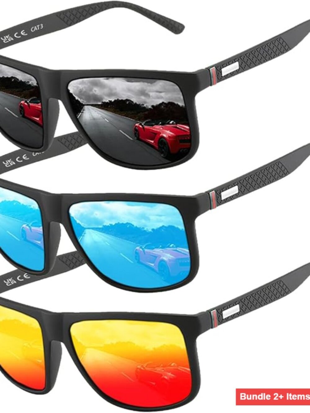 Polarized Sunglasses for Men Women, Lightweight TR90 Frame, UV400 Protection